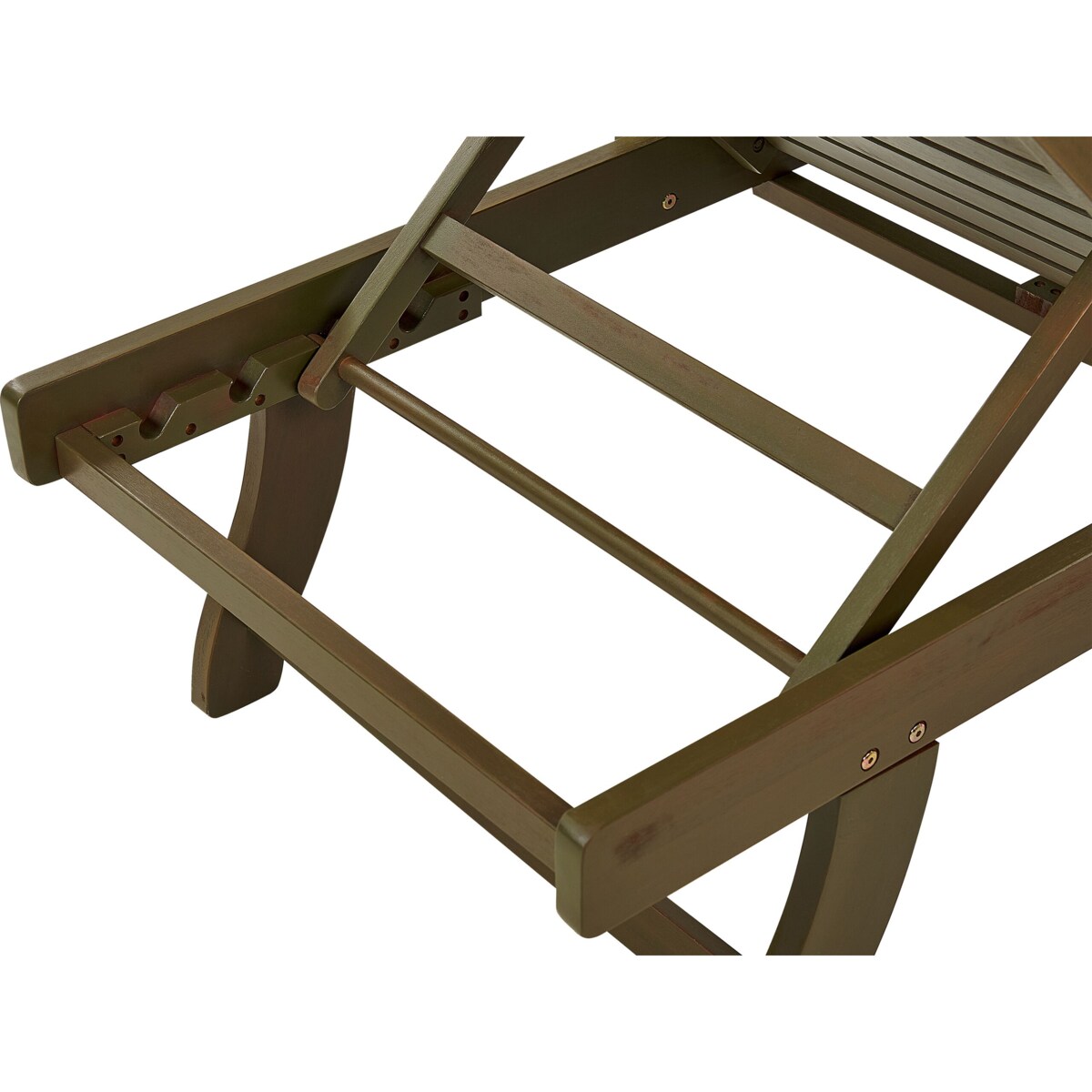 Leżak ogrodowy z poduszką AMANTEA Rozkładany Drewno akacjowe Ciemnoniebieski