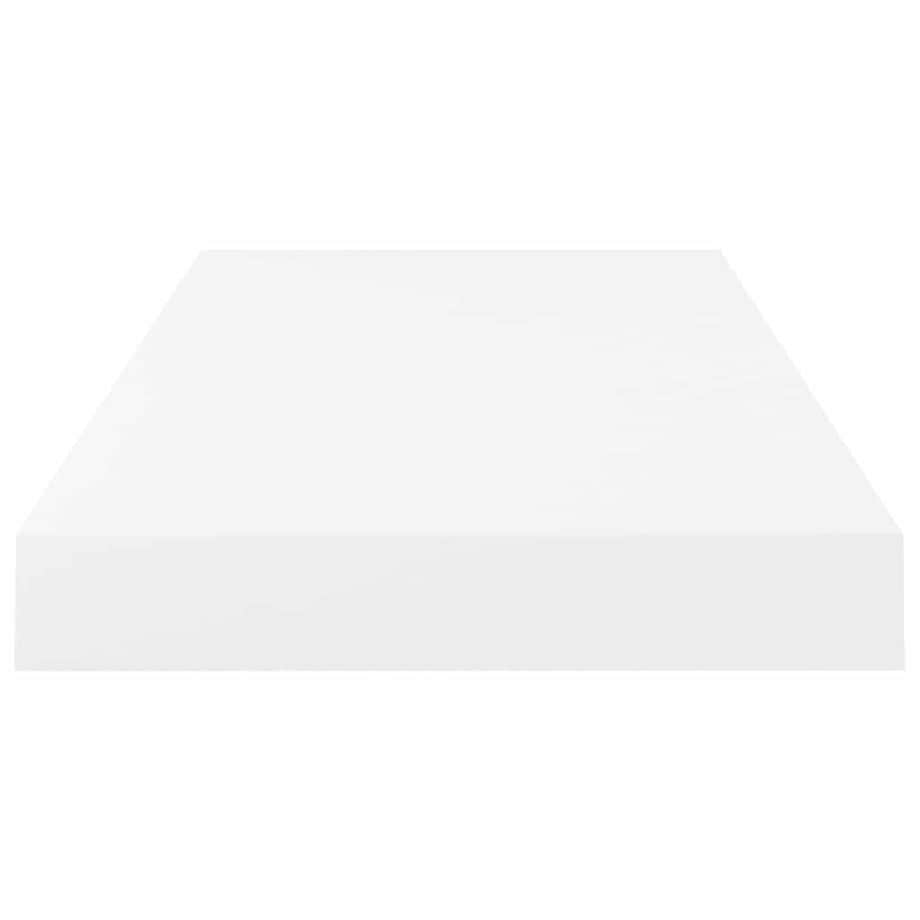 vidaXL Półki ścienne, 4 szt., wysoki połysk, białe, 50x23x3,8 cm, MDF