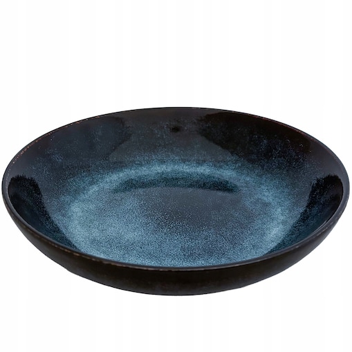 TALERZ GŁĘBOKI OBIADOWY DESEROWY NIEBIESKI 20CM CERAMICZNY OKRĄGŁY ZASTAWA