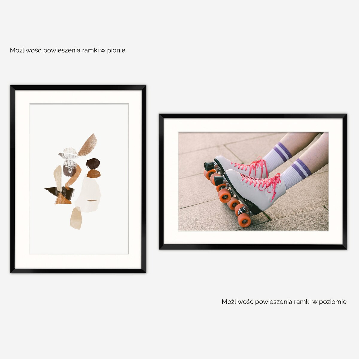 Ramka na zdjęcia z passe partout czarna ramka 50x70 cm z okienkiem passe partout na zdjęcie 40x60 cm FRAMAI