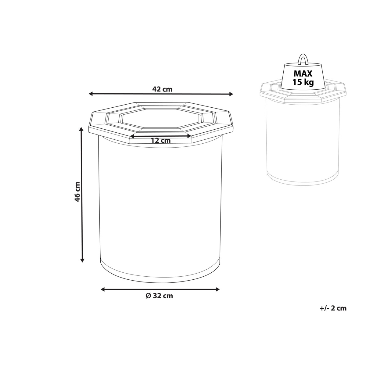 Stolik pomocniczy drewno mango ciemne KHANPUR