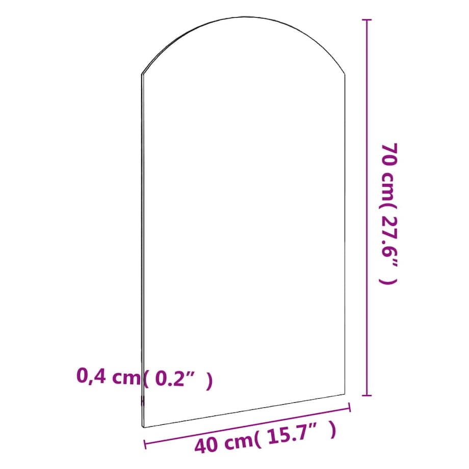 vidaXL Lustro, 70x40 cm, szklane