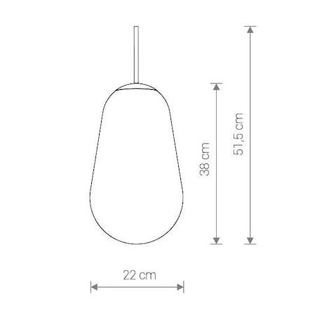 Szklany klosz Cameleon Pear M 10330 podłużny przeźroczysty