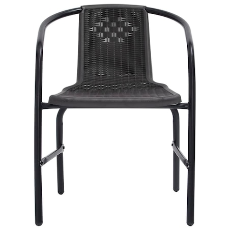 vidaXL Krzesła ogrodowe, 4 szt., rattan syntetyczny i stal, 110 kg