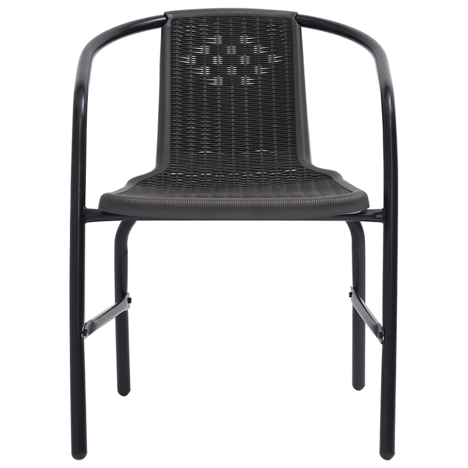 vidaXL Krzesła ogrodowe, 4 szt., rattan syntetyczny i stal, 110 kg
