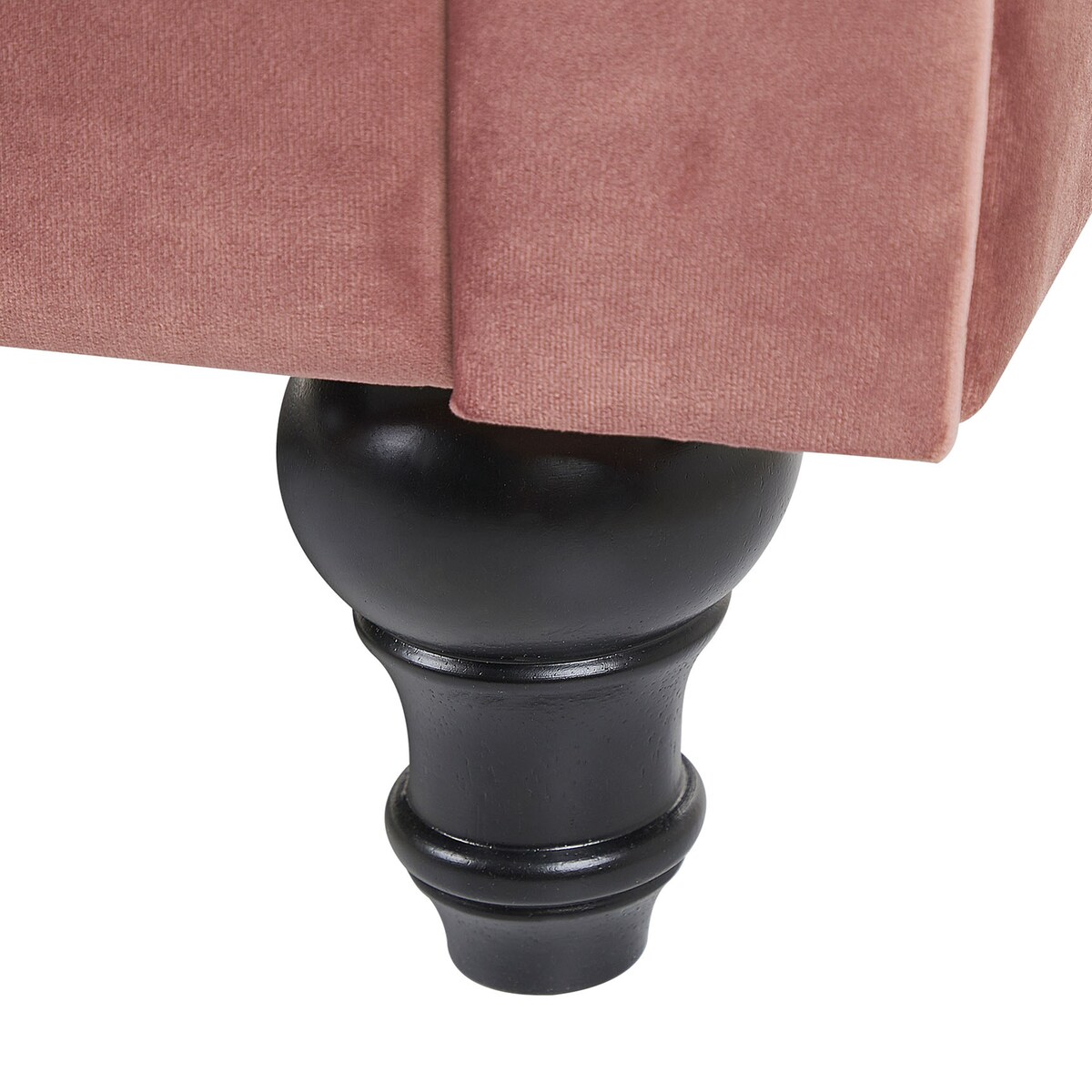 Fotel CHESTERFIELD Welur Różowy