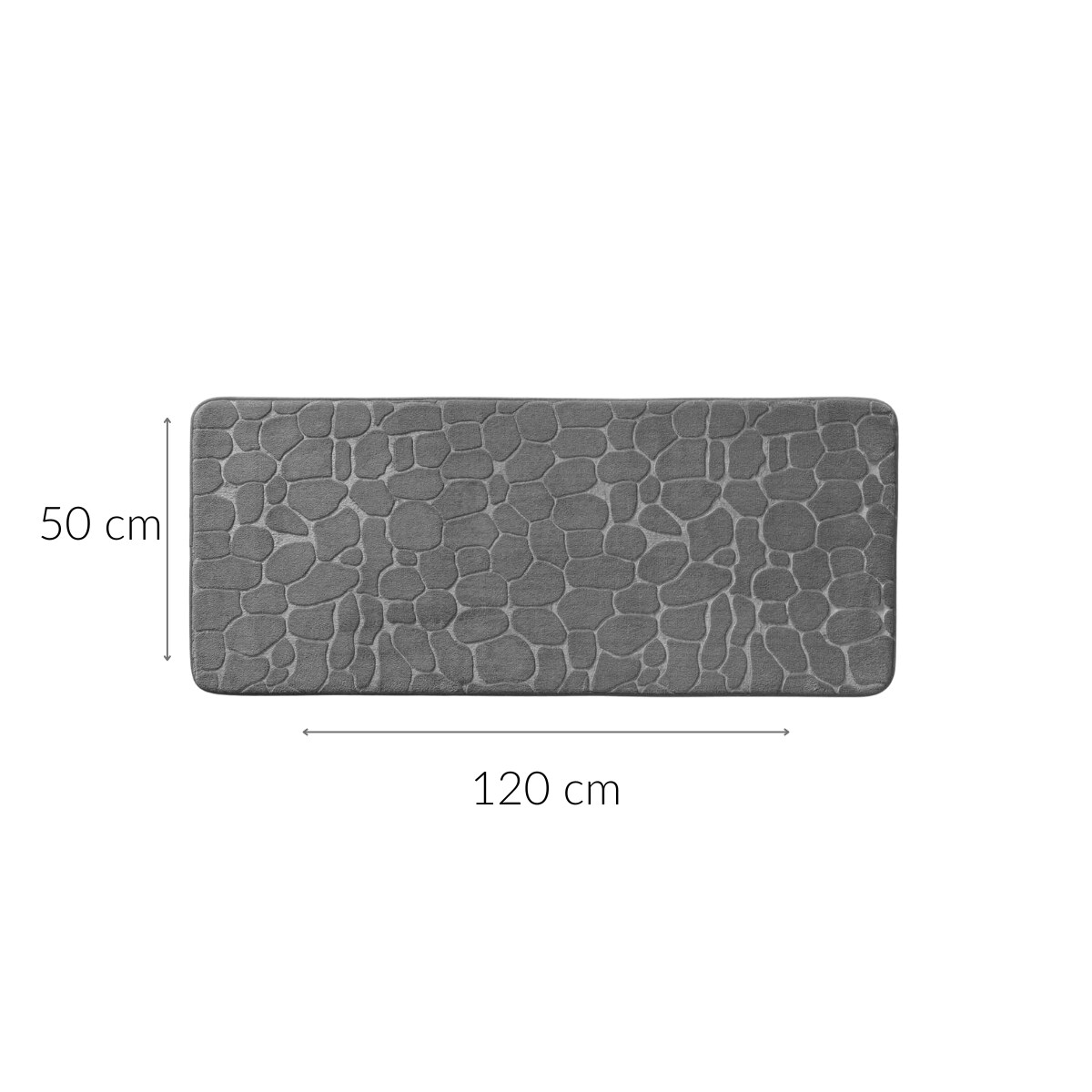 Podłużna mata łazienkowa z tłoczonym wzorem, 50 x 120 cm
