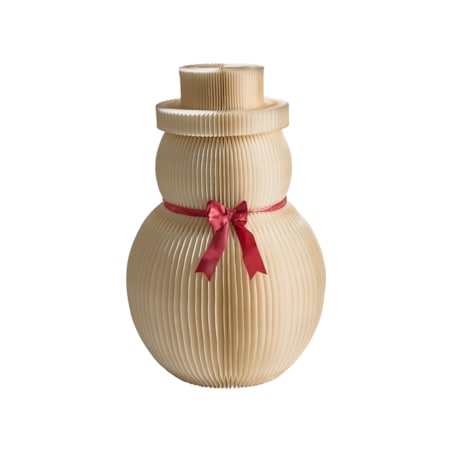 Zestaw 2 dekoracji świątecznych KLARALVEN Bałwan 90/124 cm Beżowy