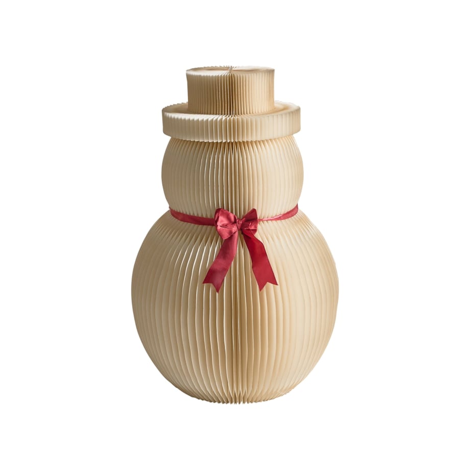 Zestaw 2 dekoracji świątecznych KLARALVEN Bałwan 90/124 cm Beżowy