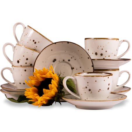 Konsimo ALUMINA Filiżanka ze spodkiem 6 szt.