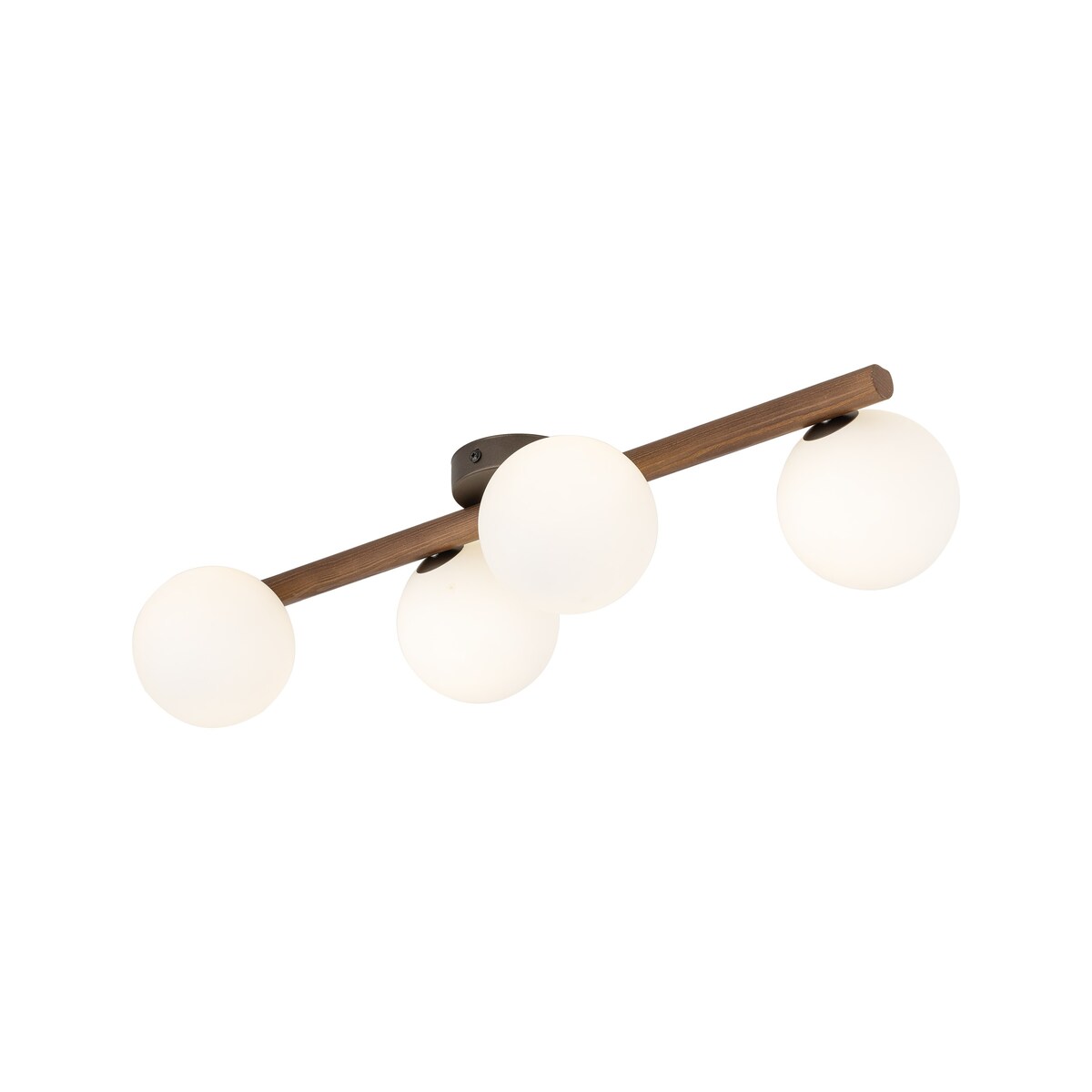 Lampa sufitowa TK Lighting ESTERA WOOD Orzech 10270, plafon 4xG9, biało-brązowa