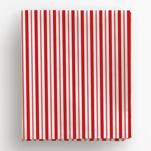 Obrus świąteczny - klasyczne czerwone świąteczne paski - 140x320