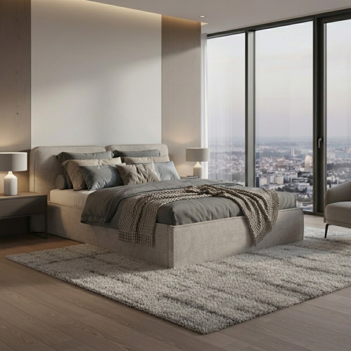 Łóżko Tapicerowane Elite 140X200 Stelaż Pojemnik Na Pościel Wind 05