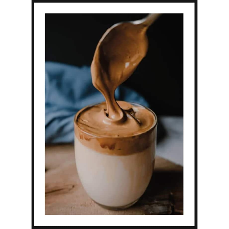 Poster Story, Plakat, Obraz - Kawa Dalgona, wymiary 30 x 42 cm