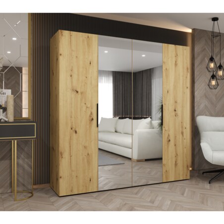 Szafa uchylna otwierana MARBELLA 2 200 wys. 202 cm Artisan + u. Czarny