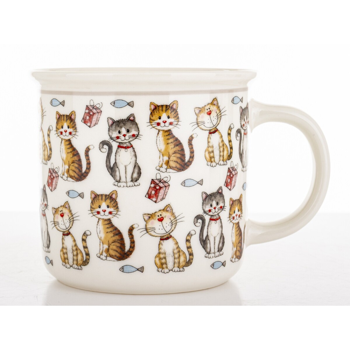 Kubek porcelanowy 400 ml koty 9x12,5x8,5 cm GATTINI