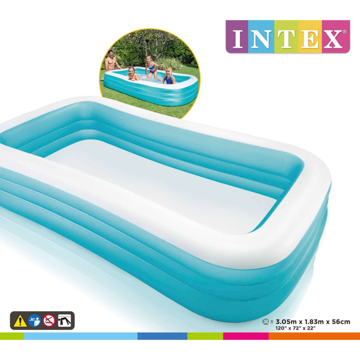Intex Basen rodzinny Swim Center, 305 x 183 x 56 cm