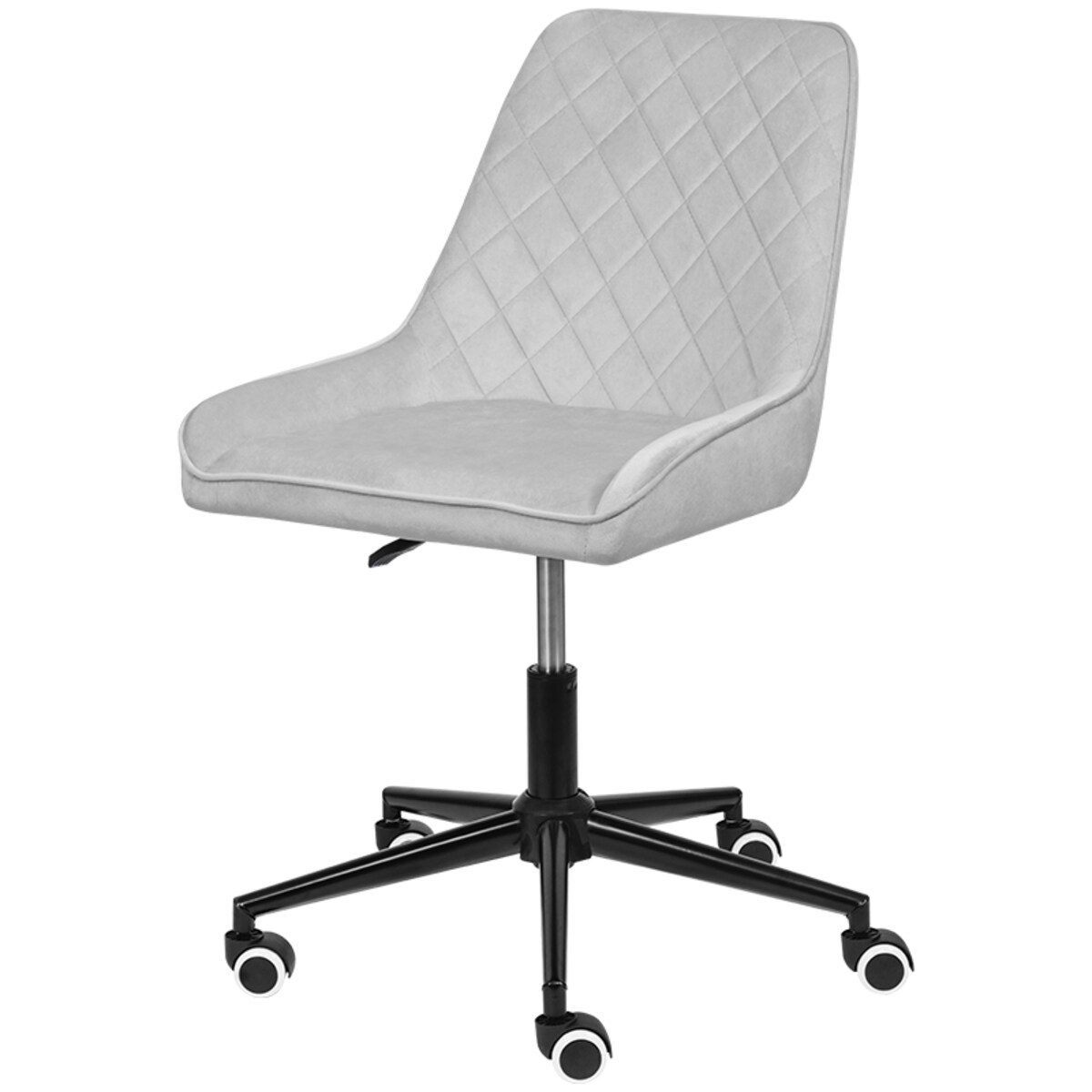 Fotel biurowy krzesło obrotowe regulowane szare do biurka