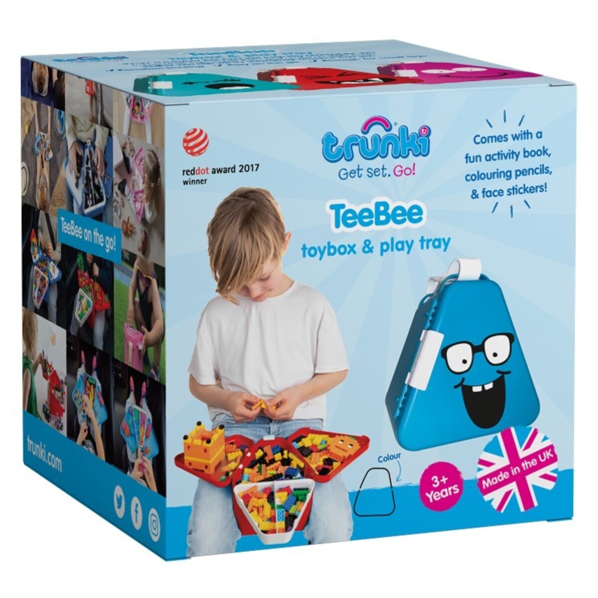 Przenośne pudełko, pojemnik na zabawki TeeBee - czerwone