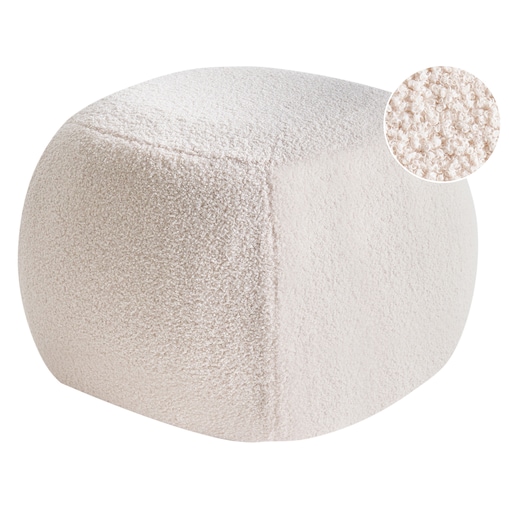 Puf BARRON Boucle Złamana biel