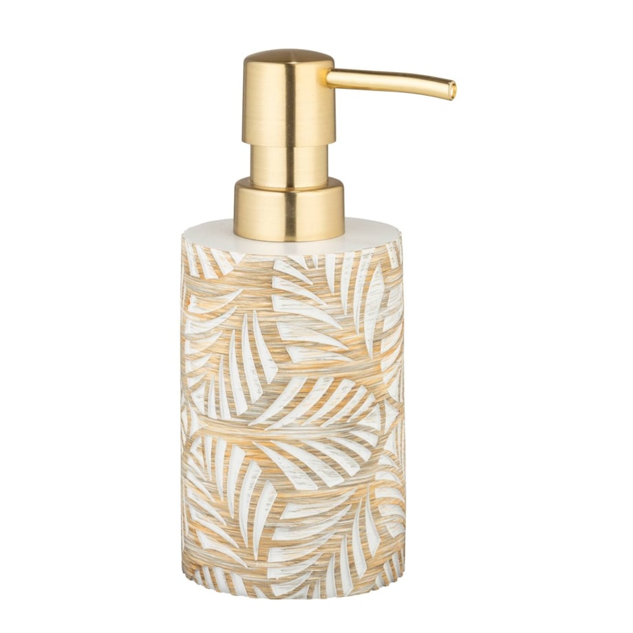Dozownik na mydło liście złoty 490 ml