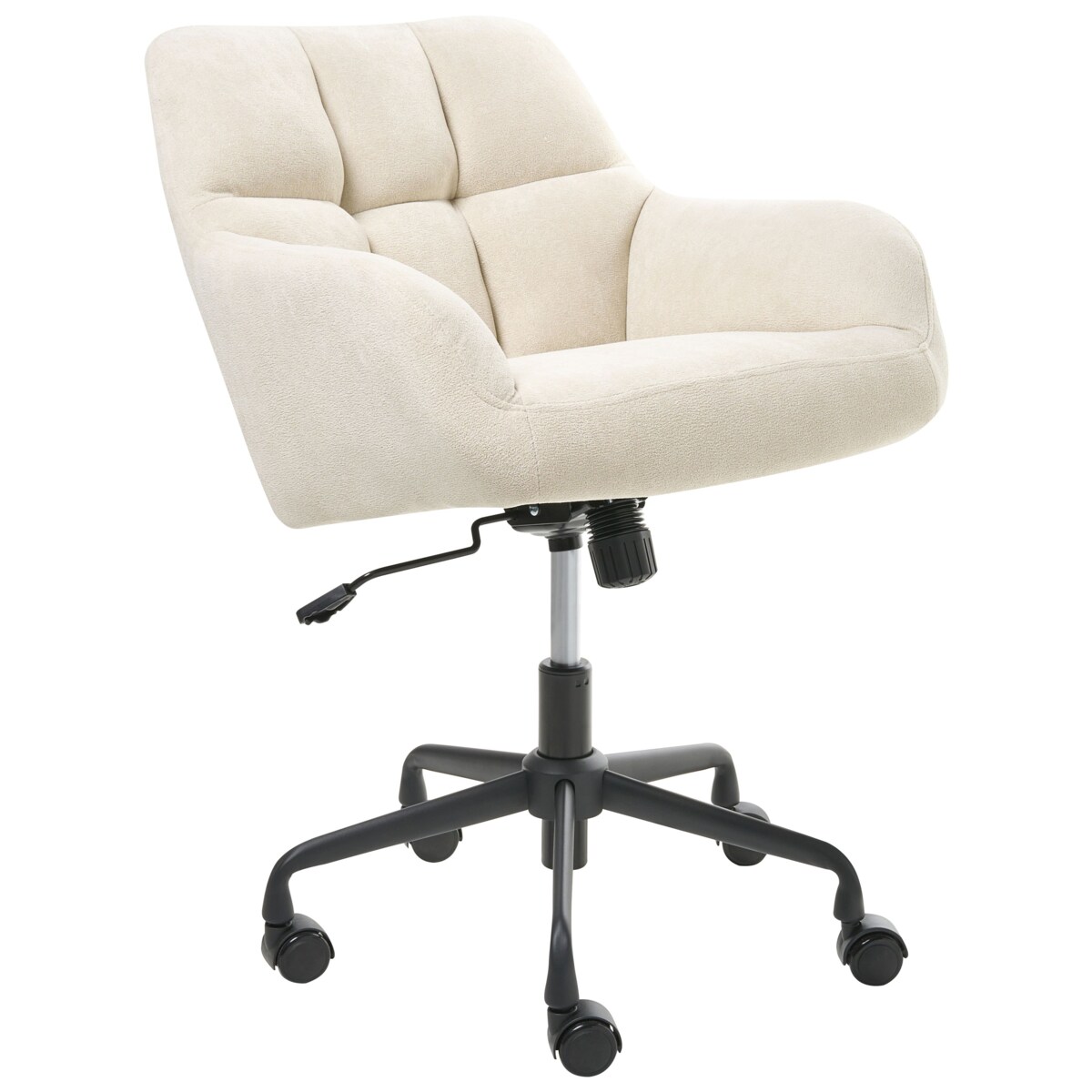 Krzesło obrotowe PALMDALE Welur Jasnobeżowy