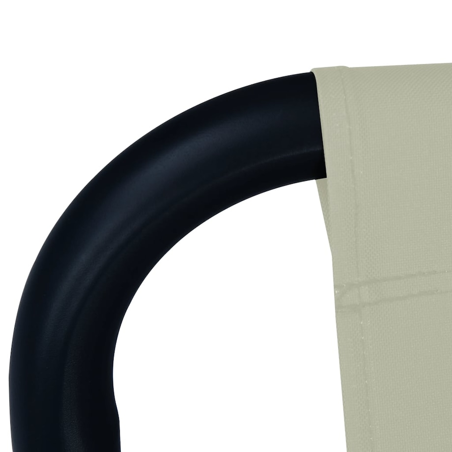 vidaXL Leżanka ogrodowa, kremowa, 200 x 90 cm, stal