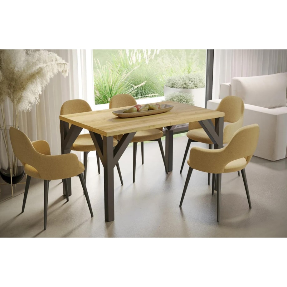 Stół rozkładany BALTIKA 130(185)x90 dąb wotan