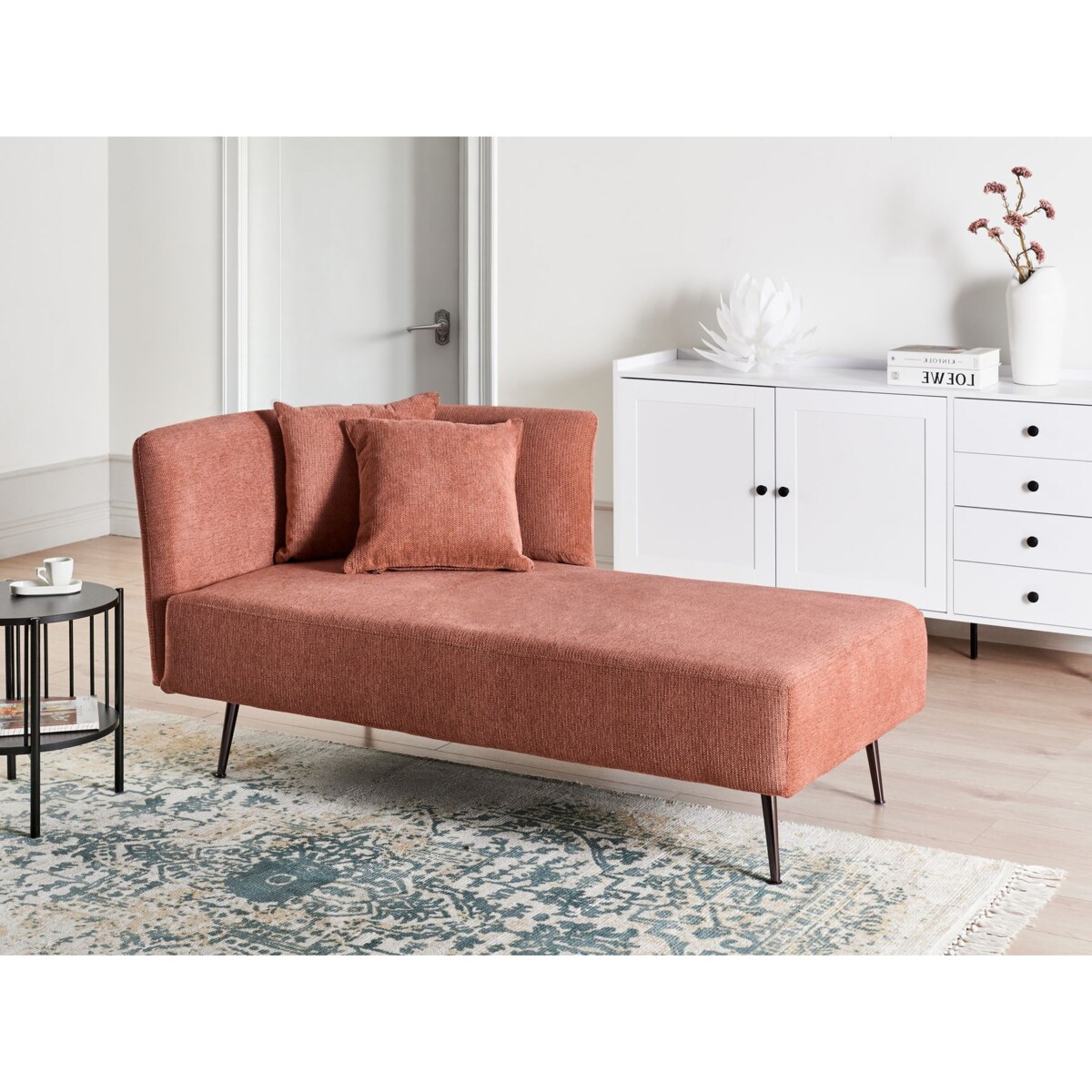 Szezlong lewostronny czerwony RIOM