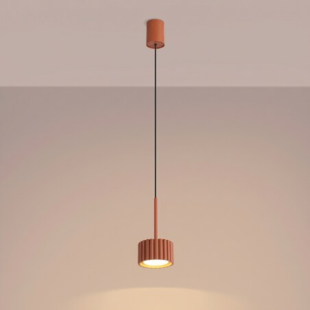 Lampa wisząca AURA 1 ochra czerwona Gx53
