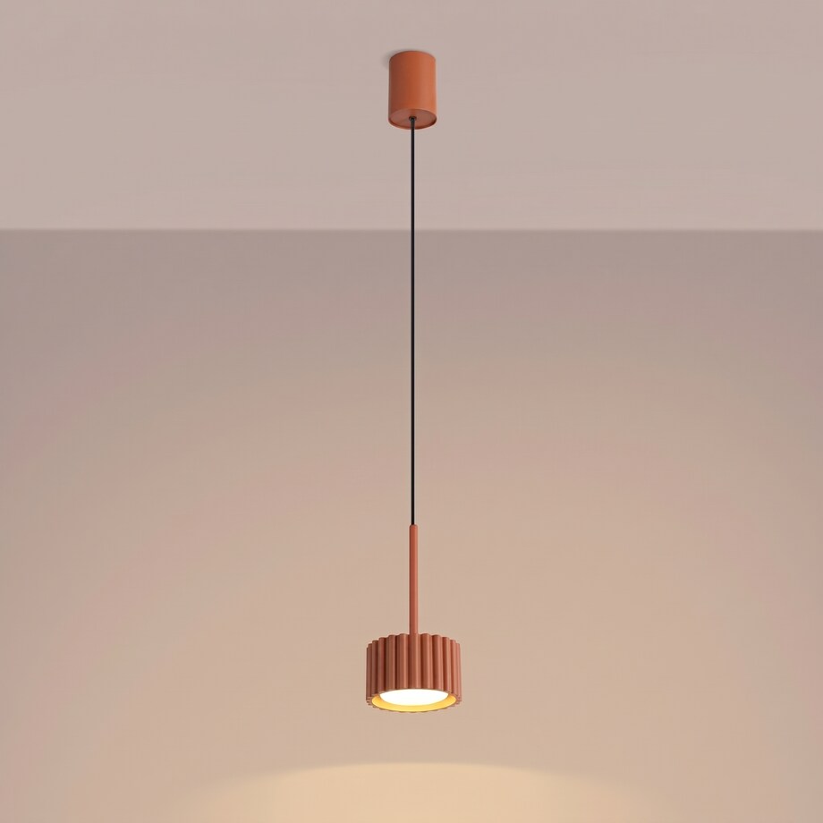 Lampa wisząca AURA 1 ochra czerwona Gx53