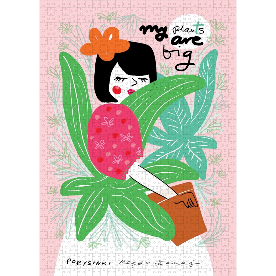 Muno Puzzle "My Plan(T)s Are Big" by Magdalena Danaj Porysunki Puzzle 1000 el. w ozdobnej tubie