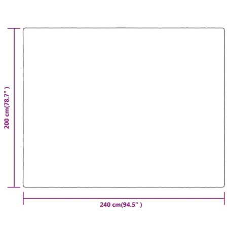 vidaXL Koc, czarny, 200x240 cm, poliester