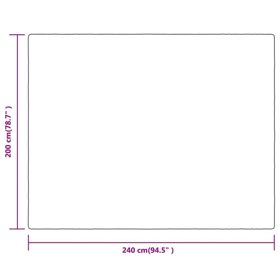 vidaXL Koc, czarny, 200x240 cm, poliester