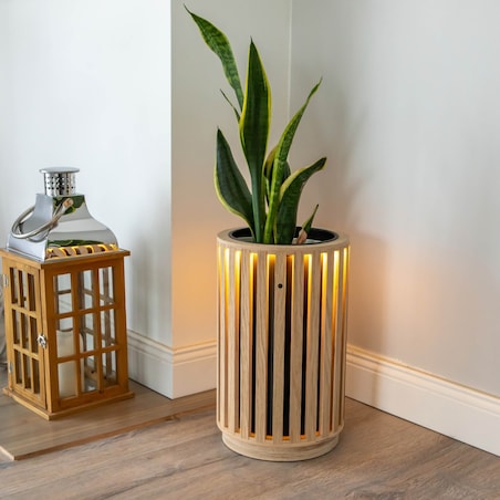 Dębowa donica z lameli DO1 25 x 38 LED