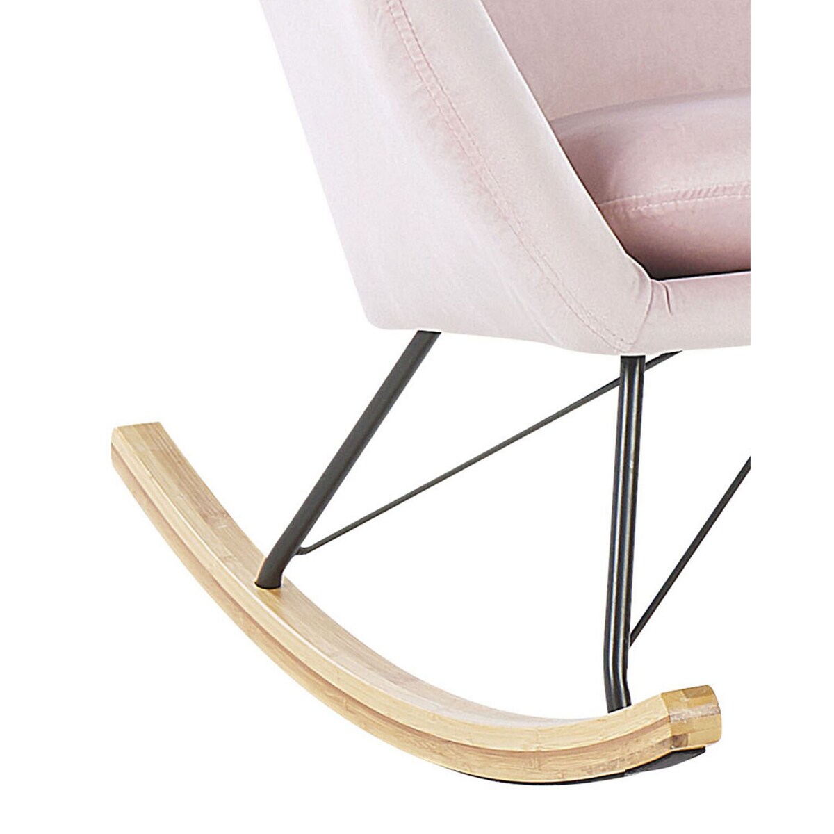 Fotel bujany welurowy różowy ELLAN