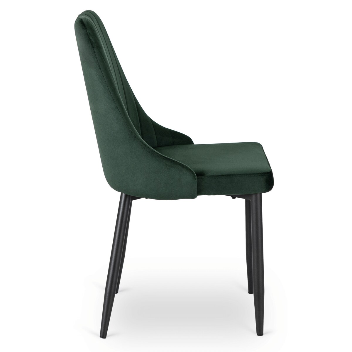 Krzesło Tapicerowane Welurowe Zielone Do Jadalni Salonu Kuchenne Loft BARI