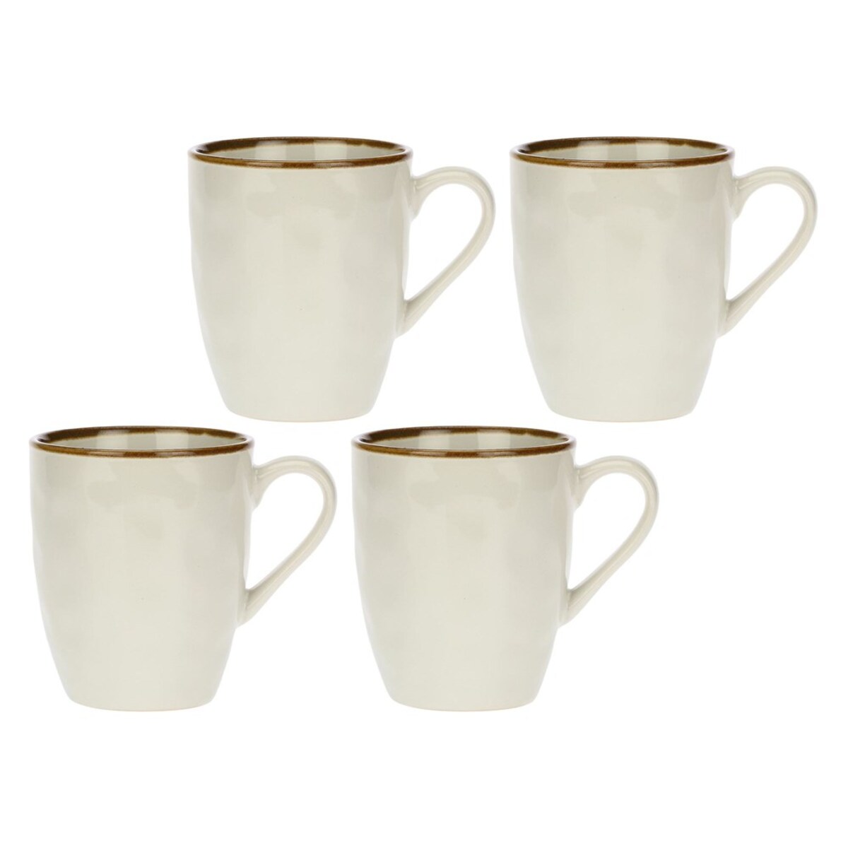 Zestaw 4 kubków z uchwytem Concerto Avorio - Kość słoniowa, 430 ml