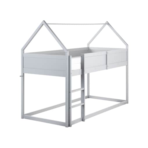 Łóżko na antresoli Domek Drewno DIENNE 90 x 200 cm Szary