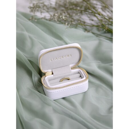 Pudełko podróżne na pierścionki Stackers mini białe