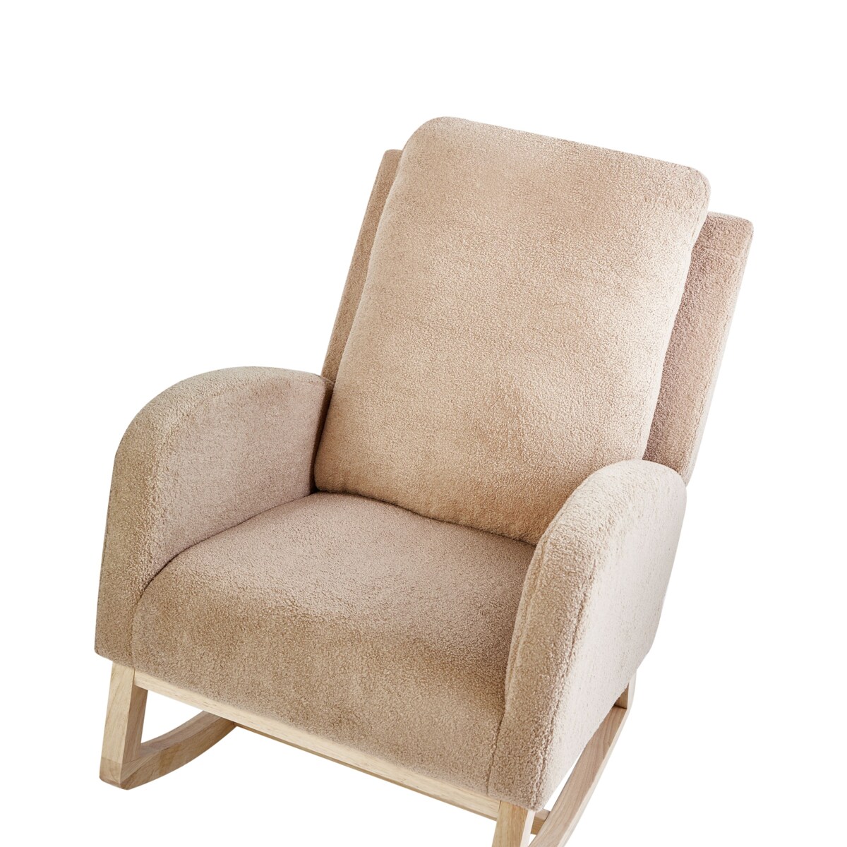 Fotel bujany ALSTA Boucle Beżowy