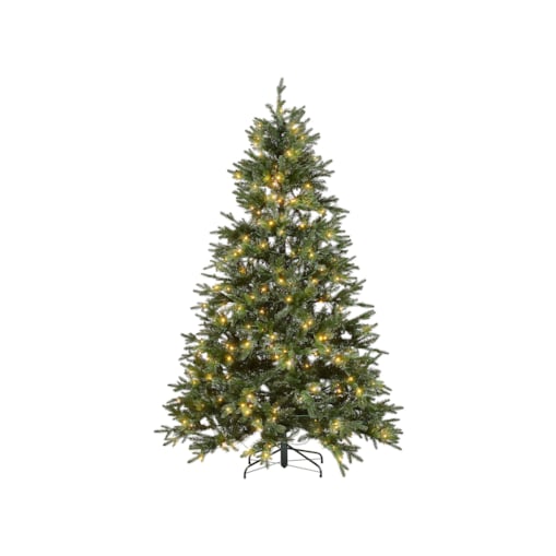 Sztuczna choinka ze światełkami 210 cm zielona FIDDLE