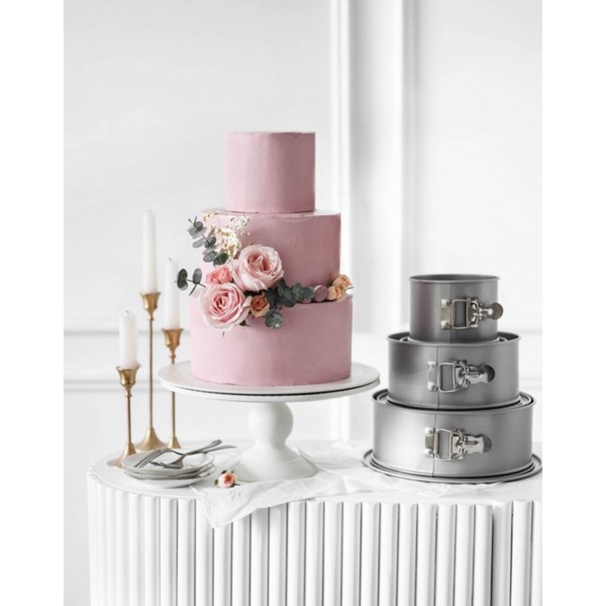 Patisse - Tortownica wysoka zapinana 18cm SILVER-TOP