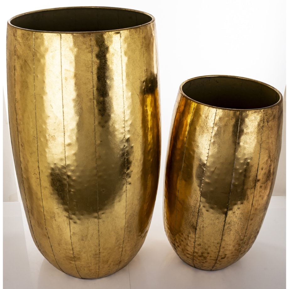 Osłonka 2 szt. metalowe 81x45 i 60x35 cm wysokie i solidne złote