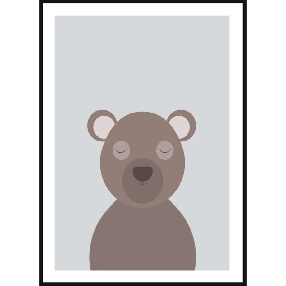 Poster Story, Plakat, Obraz - Śpiący Miś, wymiary 30 x 42 cm