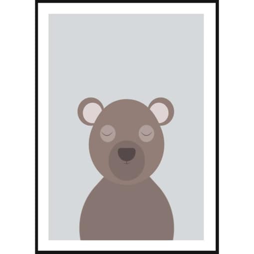 Poster Story, Plakat, Obraz - Śpiący Miś, wymiary 30 x 42 cm