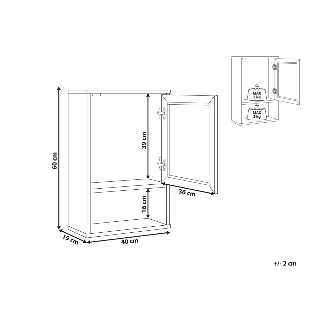 Szafka ROSELL MDF Jasne drewno