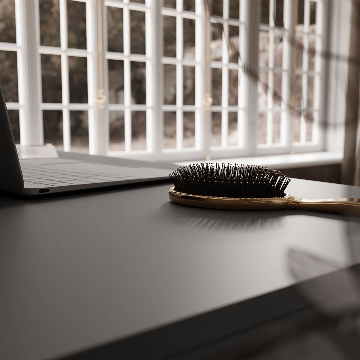 Biurko MADA z szufladami antracyt