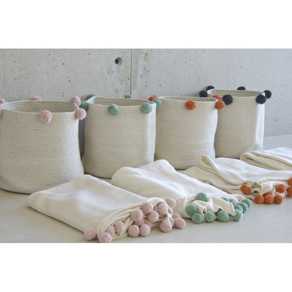 Kocyk bawełniany Natural - Terracota, Lorena Canals