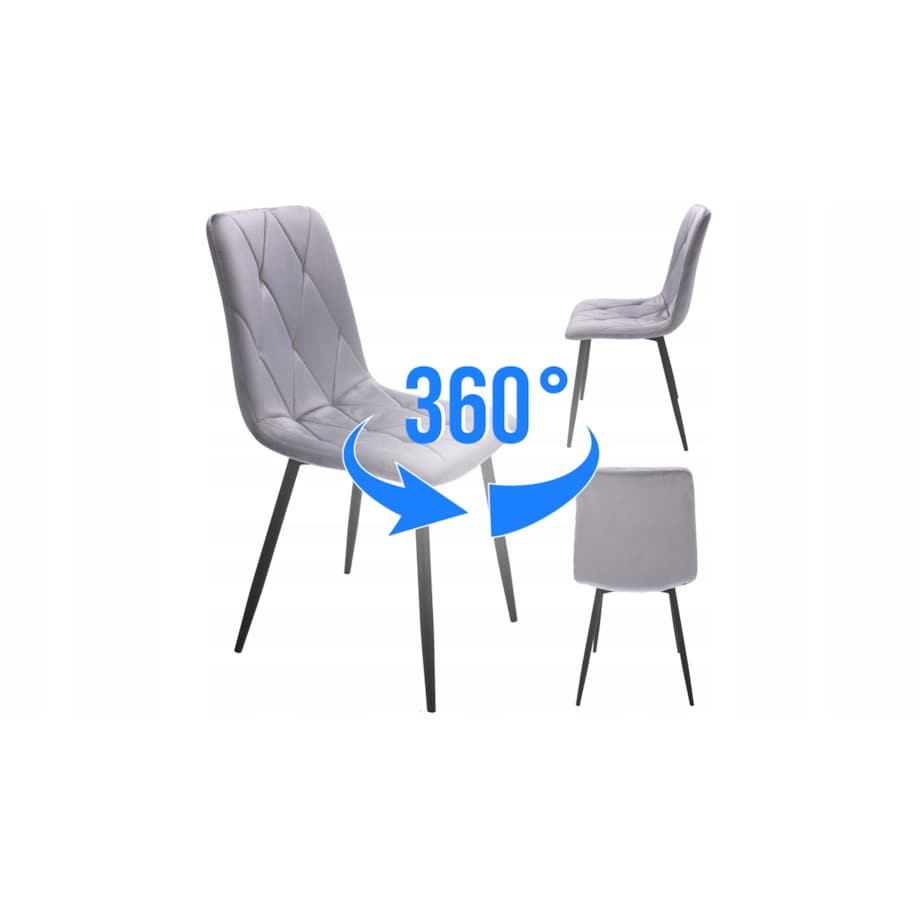 Krzesło PIADO szare (zestaw nogi + śruby)